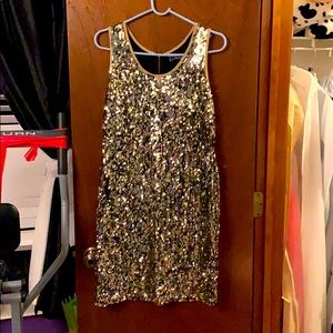 Gold sequin bodycon dress
